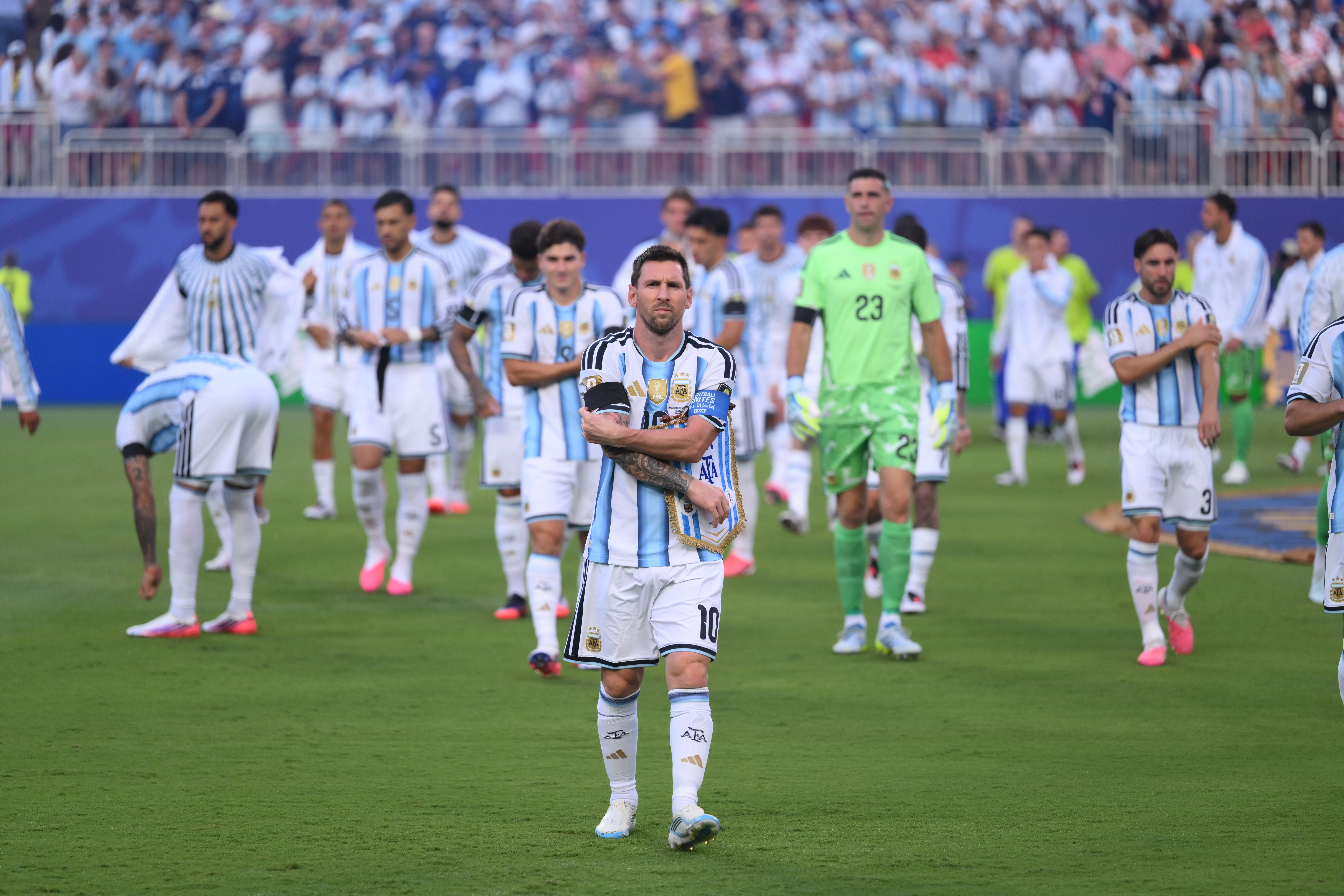 Lionel Messi durante un partido con la selección de Argentina en el Mundial 2026